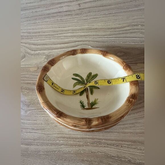 HOME bamboo edged ceramic palm bowls - Picture 6 of 6